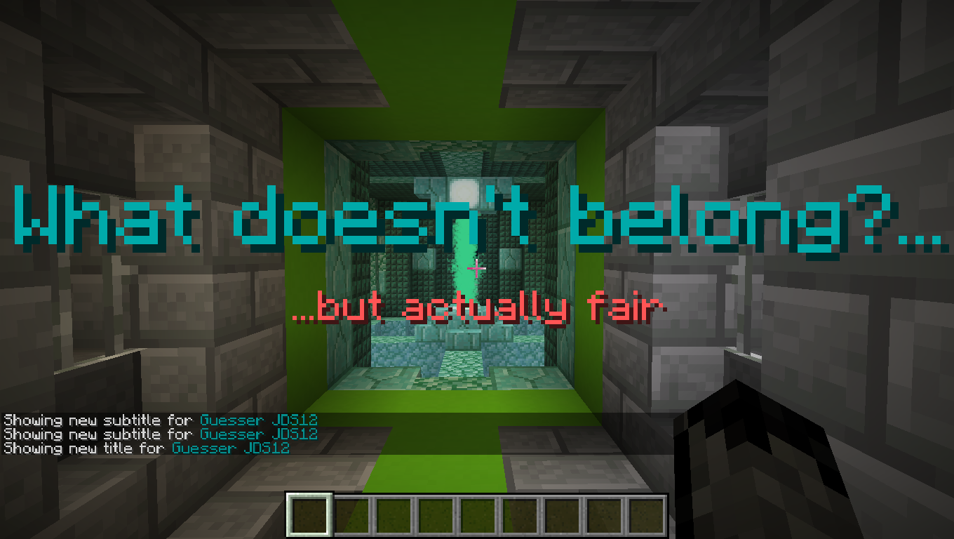下载 Actually Fair What Doesn't Belong 对于 Minecraft 1.14