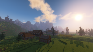 下载 Medieval Village with Castle 对于 Minecraft 1.12.2