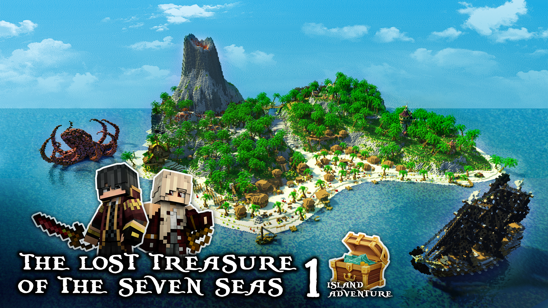 下载 The Lost Treasure of the Seven Seas 1.0 对于 Minecraft 1.19.1